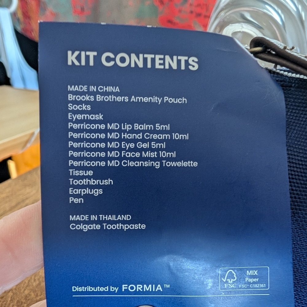 2 New Limited Edition Brooks Brothers / Pericone MD United Polaris Amenity Kits - Picture 12 of 12